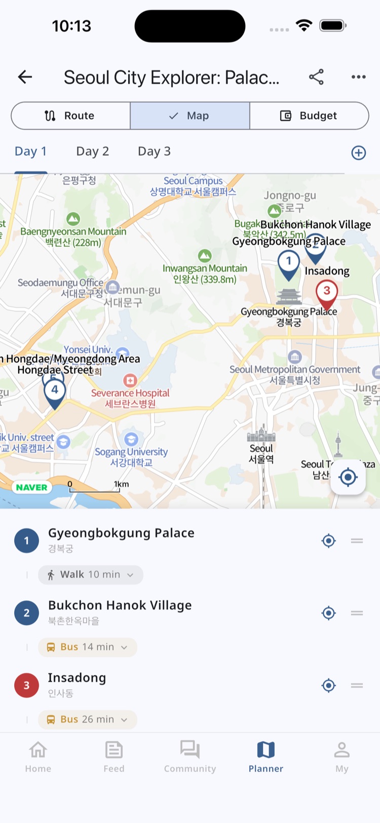 Offline map view