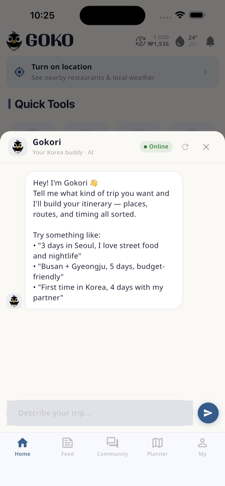 AI builds your itinerary